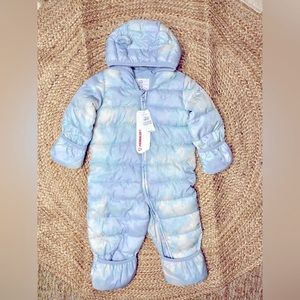 Baby Gap NWT snowsuit with Primaloft sky blue tie dye unisex